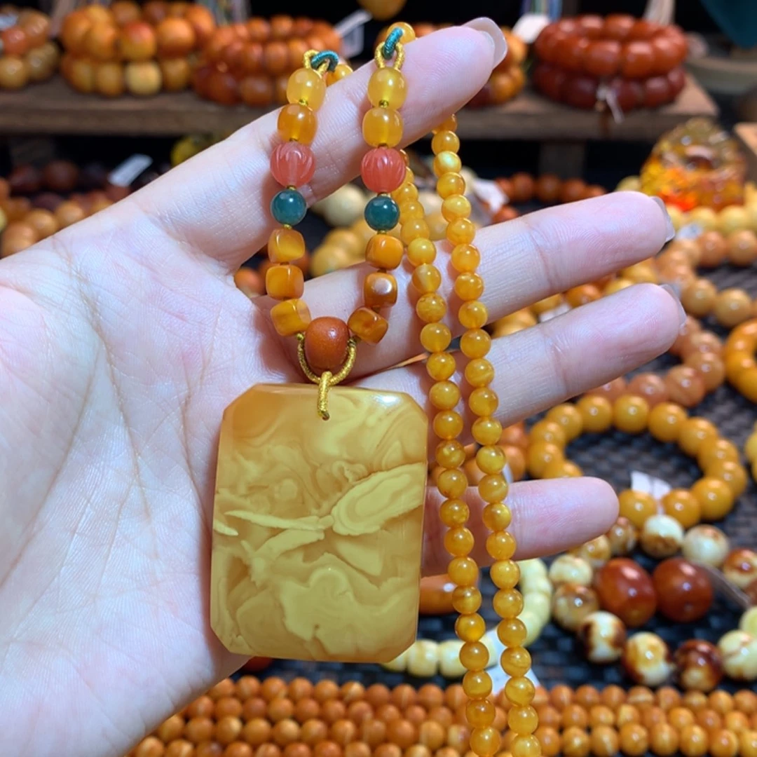 【闪购商品】蜜蜡吊坠(赠链)未镶嵌蜜蜡吊坠