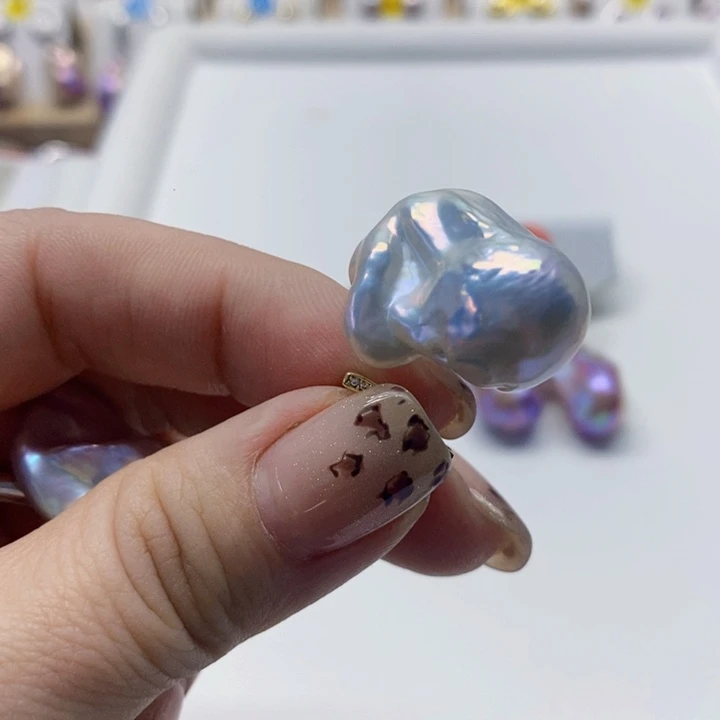 银S925镶嵌耳饰淡水珍珠安****?