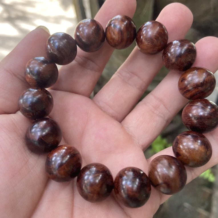 海南黄花梨1.5X15颗文玩手串