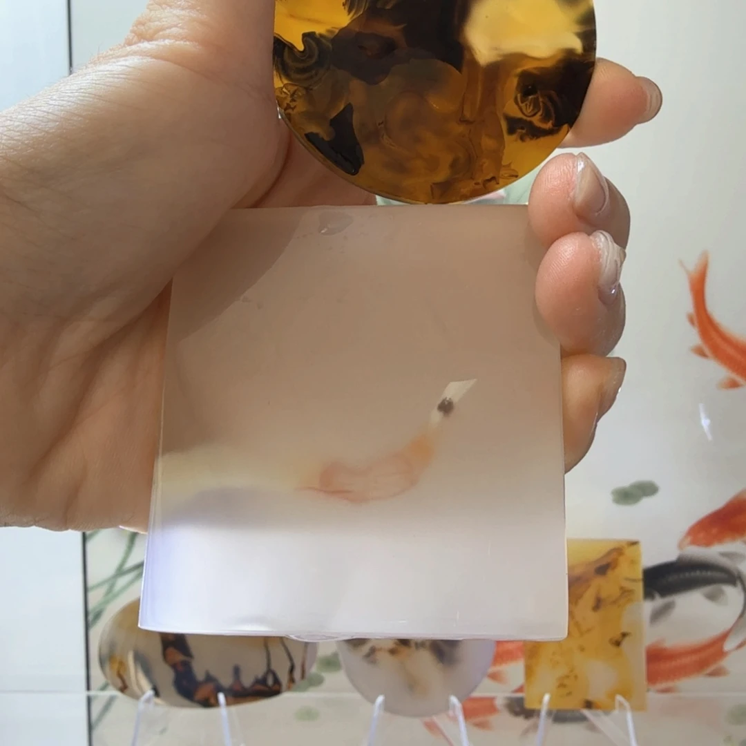 明***月玛瑙/玉髓吊坠(不含链)未镶嵌