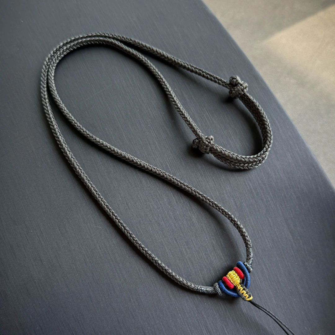 非金属布艺吊坠 高档项链绳吊坠绳挂绳手工高货编织绳通用玉坠绳