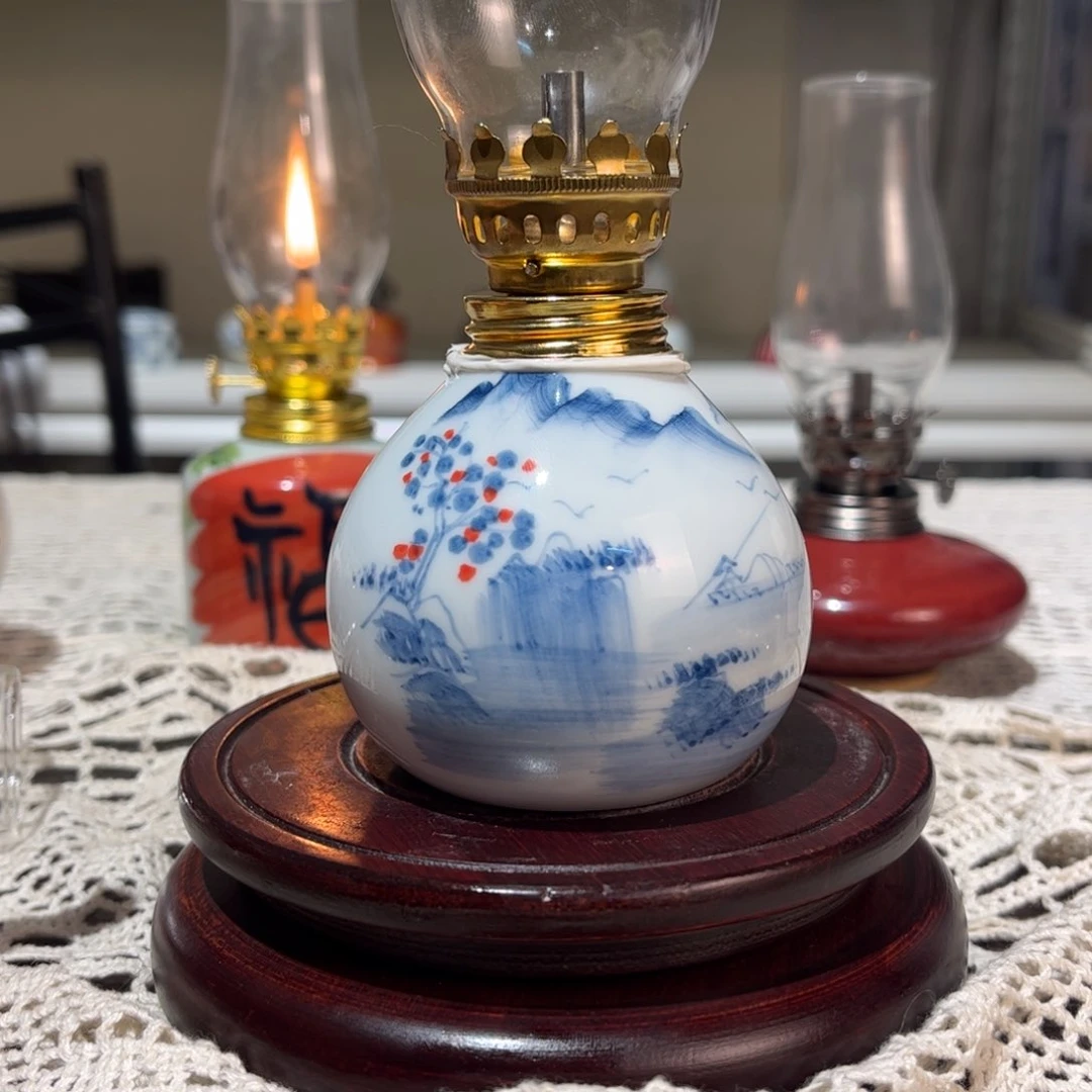 摆件景德镇陶瓷香薰灯