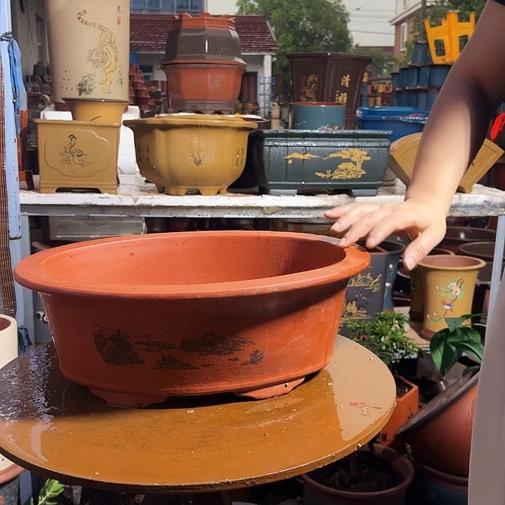 38红椭圆花盆花盆花盆