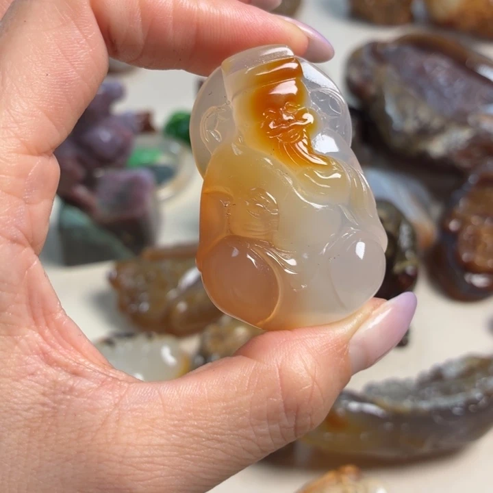 玛瑙/玉髓未镶嵌吊坠(不含链)