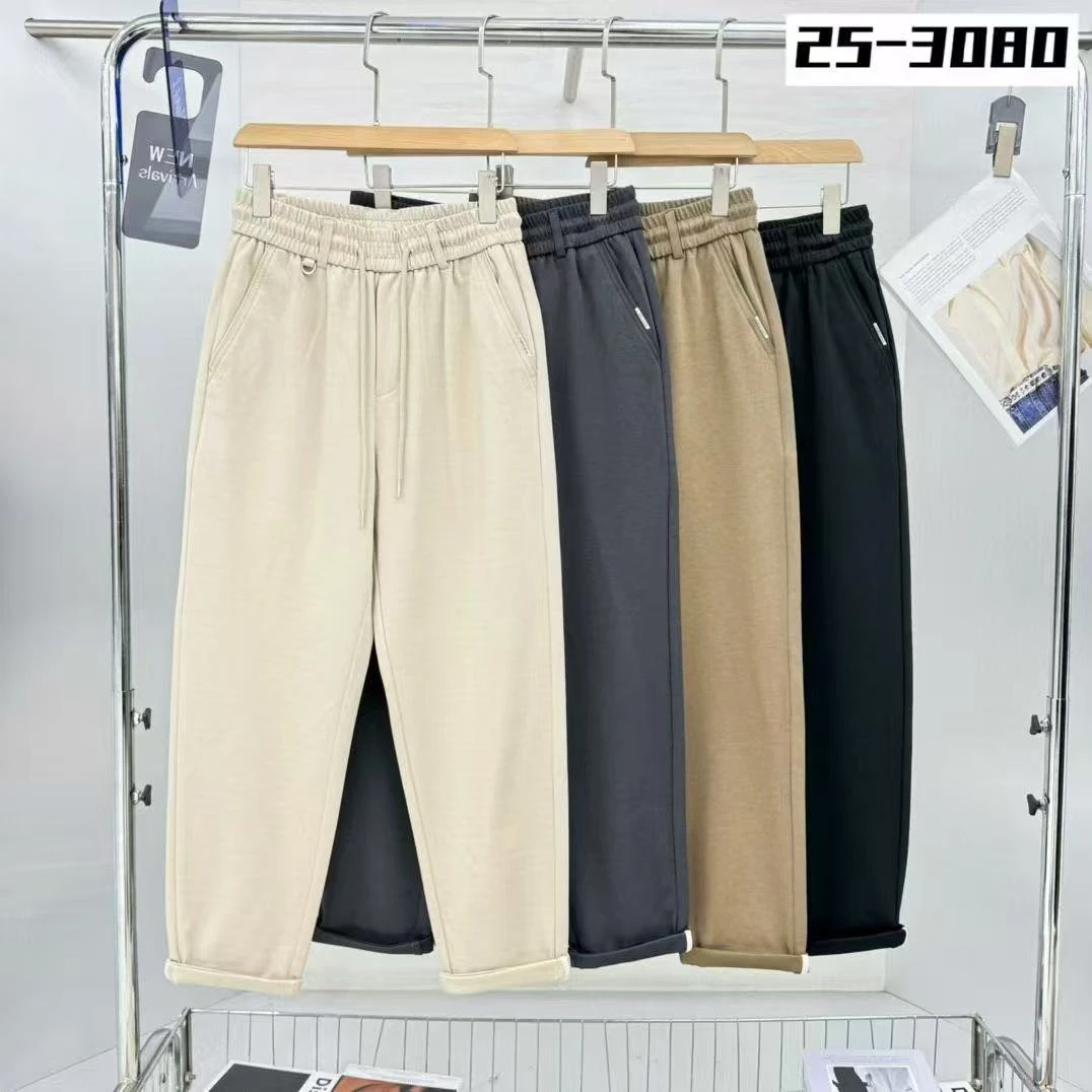 25-3080#【秋季新款】秋款高品质潮流时尚简约百搭宽松直筒休闲裤