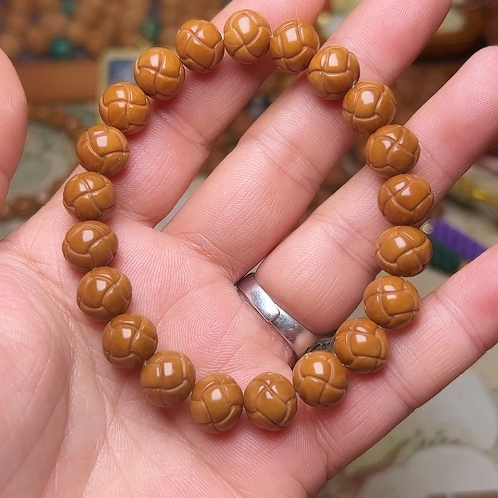 猴头核桃手串猴头雕刻精工小足球手串单圈