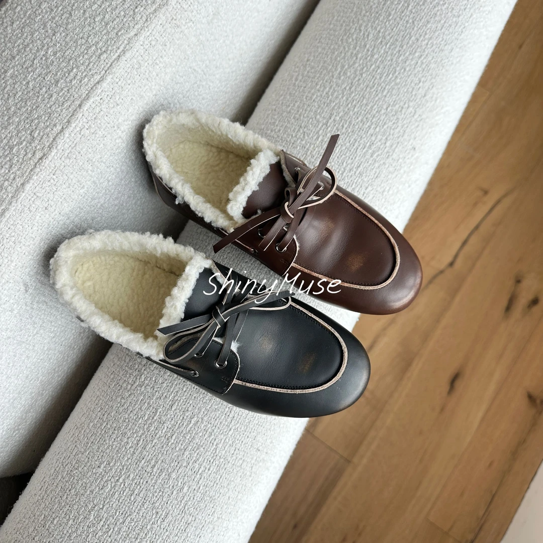 ShinyMuse缪斯定制MIU真皮舒适加绒超好看百搭时尚感内增高休闲鞋