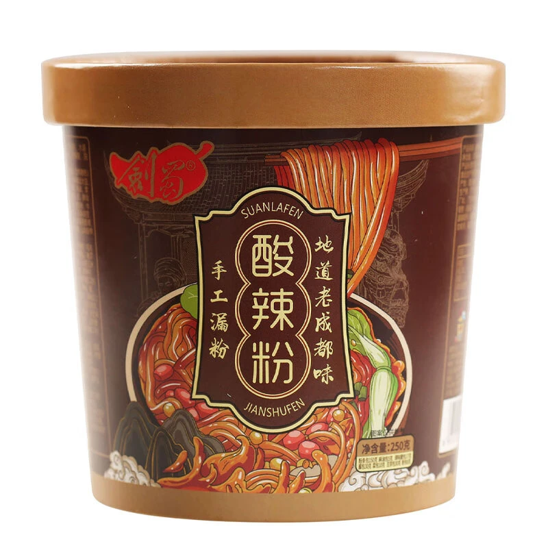 剑蜀酸辣粉粗粉条整箱宽粉夜宵方便速食250g*6桶