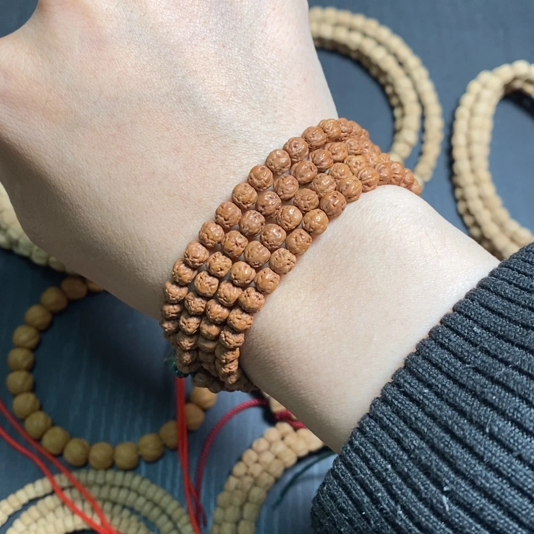 柏香籽/百香籽吊坠5毫米红皮五抓小佛手