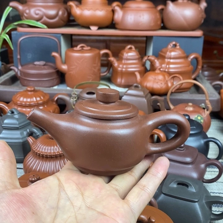 茶壶紫砂道洪壶150cc原矿老紫泥特价