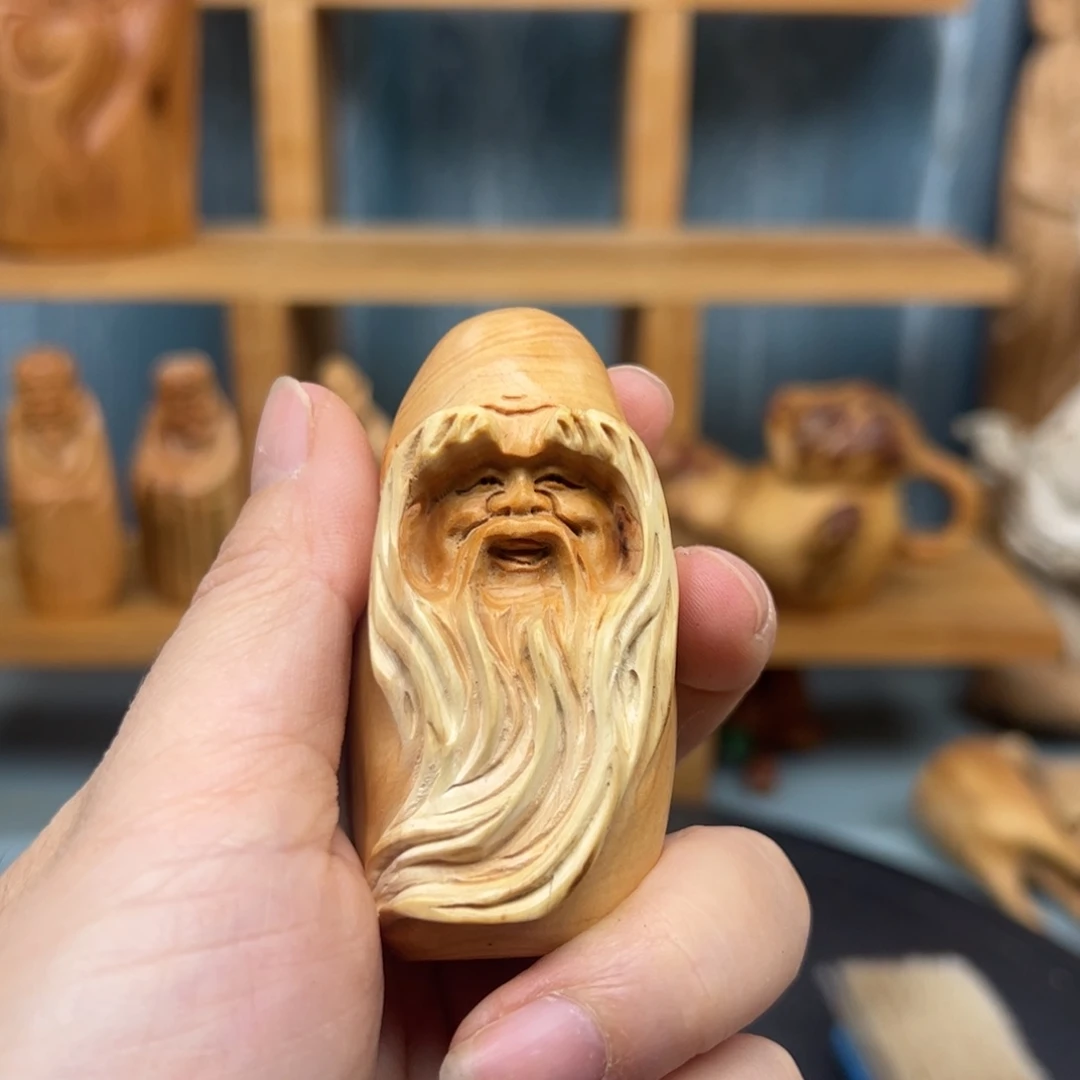 木崖柏木摆件手把件