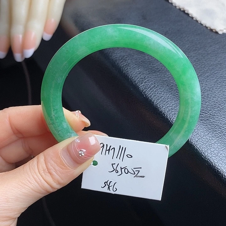 未镶嵌手镯翡翠54+圆条53