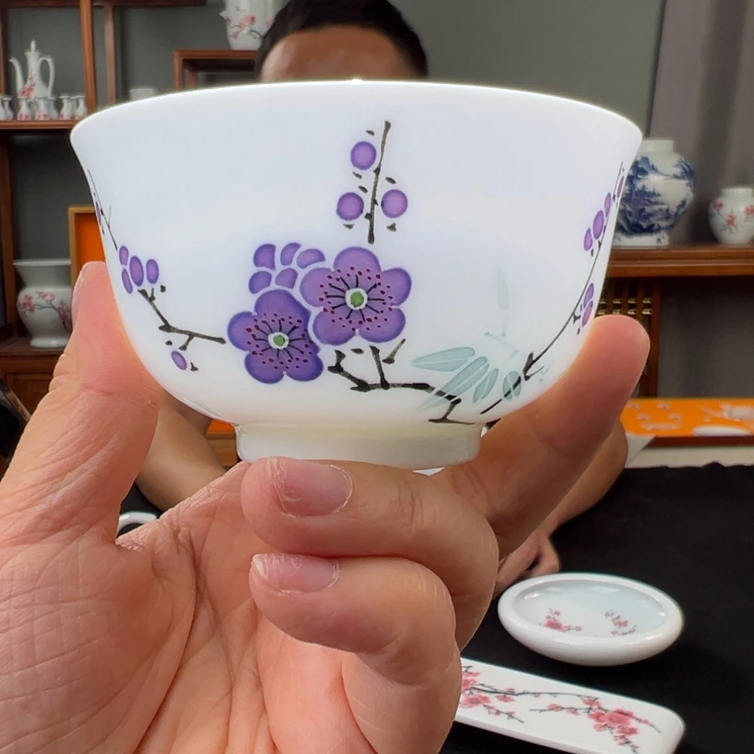 玉泥紫梅主人杯杯