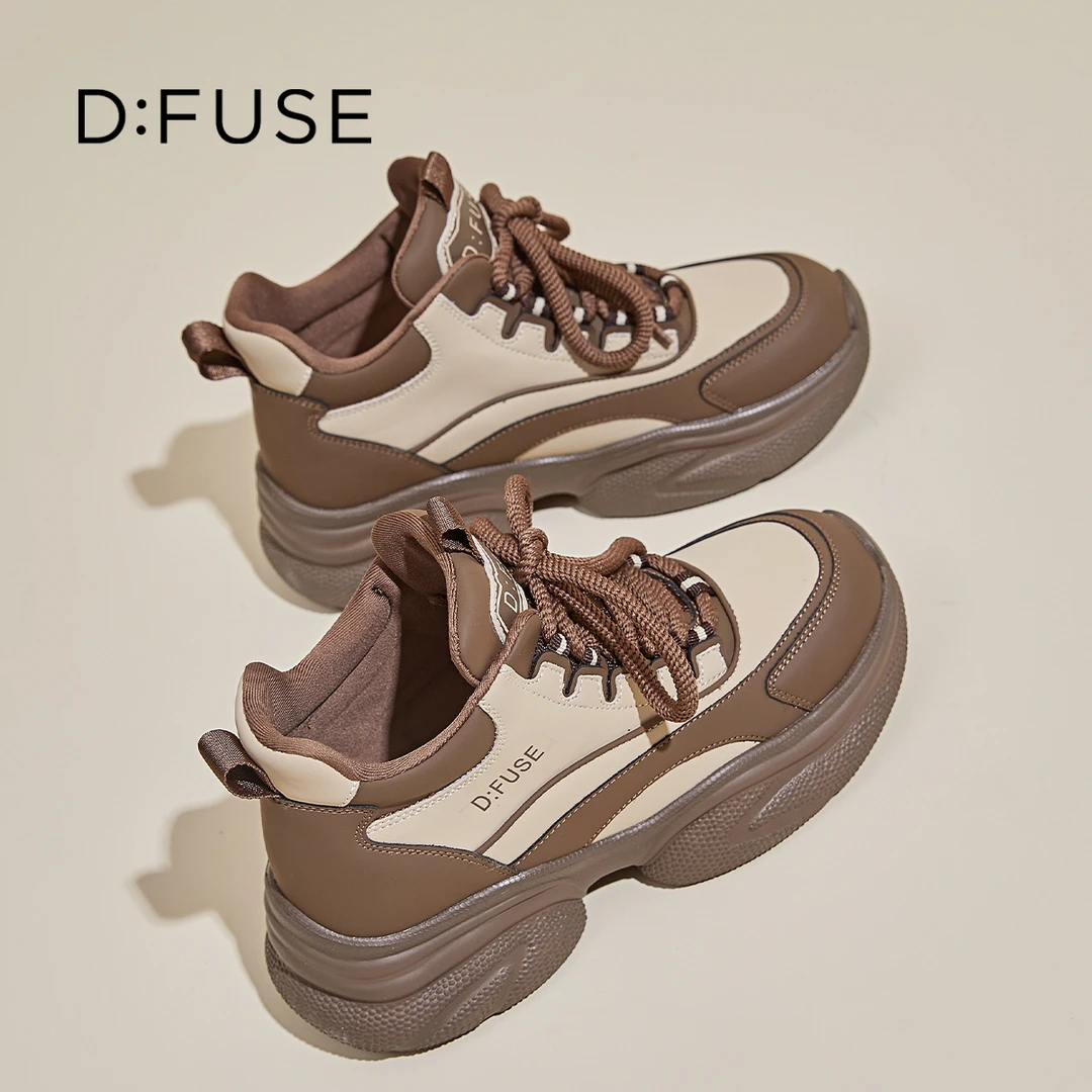 D:Fuse/迪芙斯厚底老爹鞋新款时尚舒适百搭休闲运动鞋
