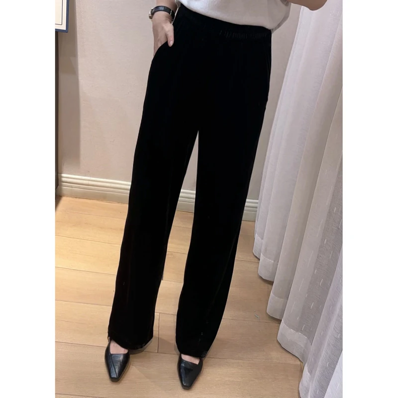 【清款7】显瘦气质丝绒女裤65151