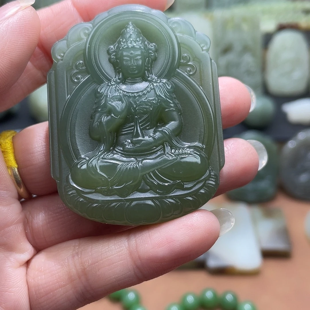 和田玉未镶嵌吊坠(不含链)