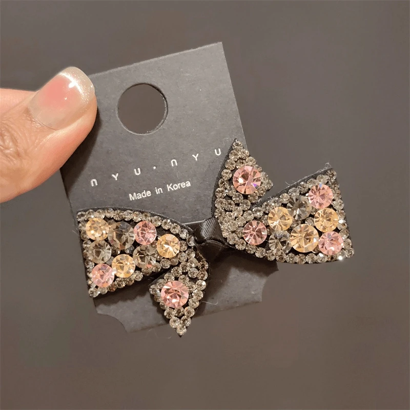 韩版施家钻鸭嘴夹网红款蝴蝶结发夹儿童女刘海夹新款碎发夹边夹女