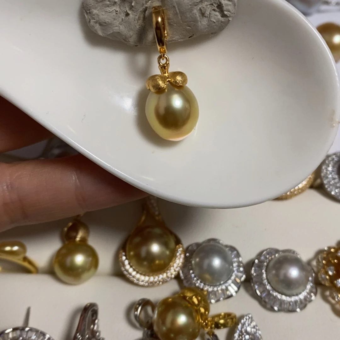 银S925镶嵌颈饰海水珍珠