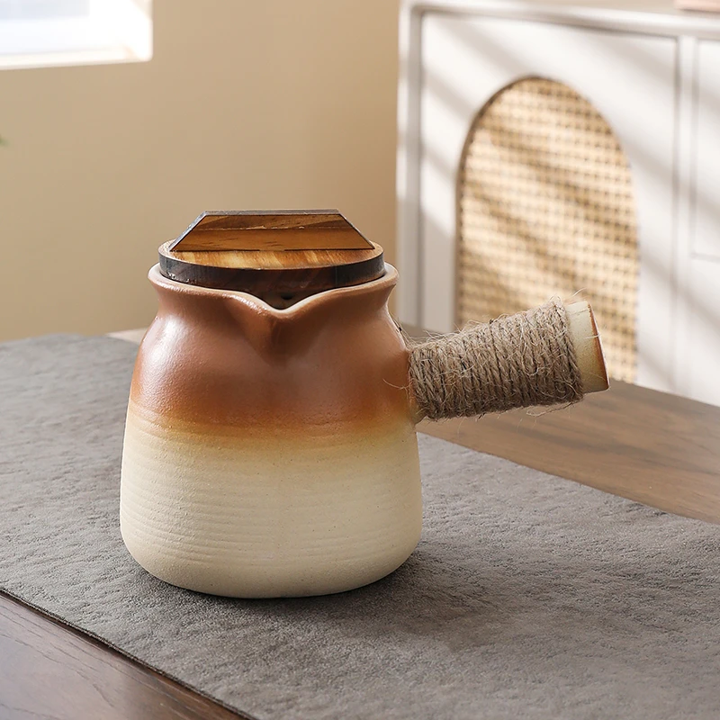 烤奶茶罐可明火干烧罐罐烤奶专用罐子煮奶侧把壶围炉煮茶陶壶清仓