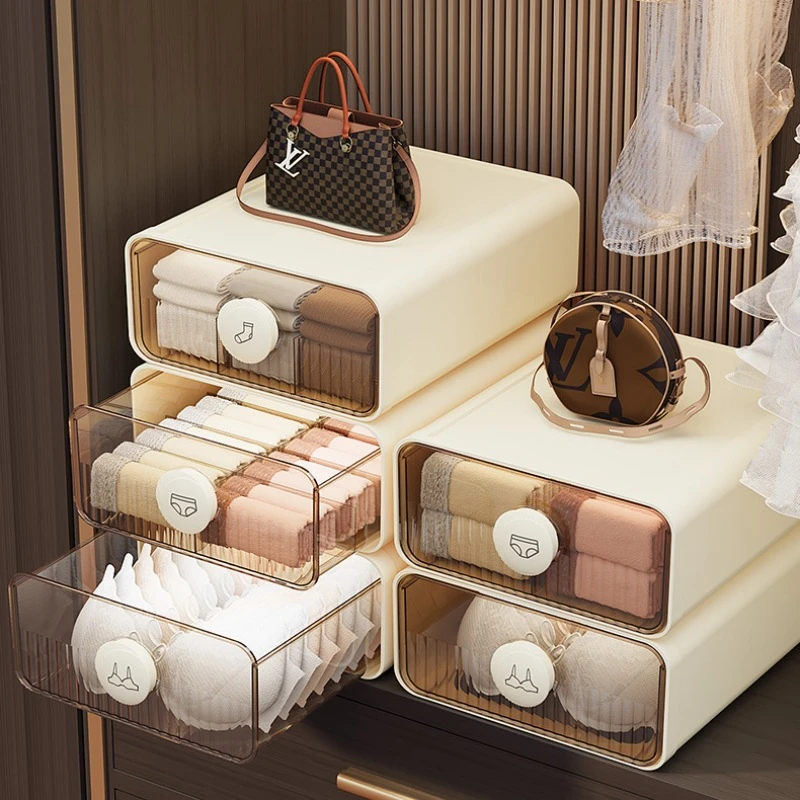 内衣内裤收纳盒分格贴身衣物袜子宿舍家用三合一衣柜抽屉整理神器