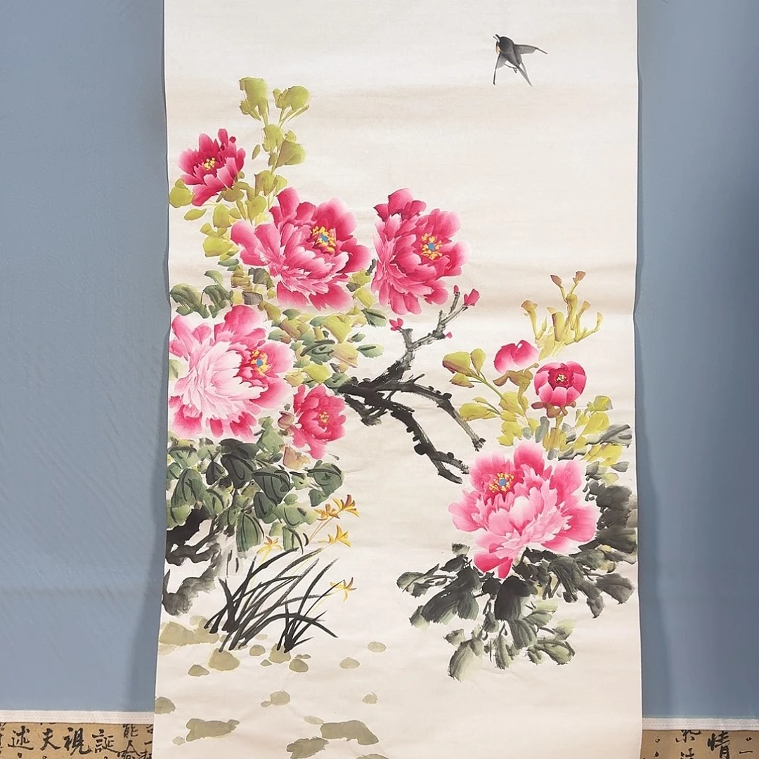 国画124 牡丹一如你的青花