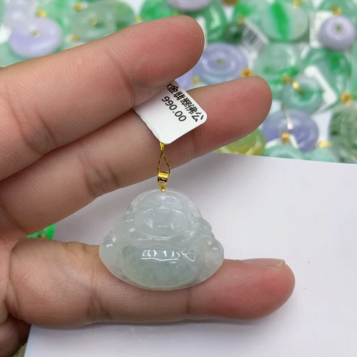 颈饰18K金镶嵌翡翠11111111