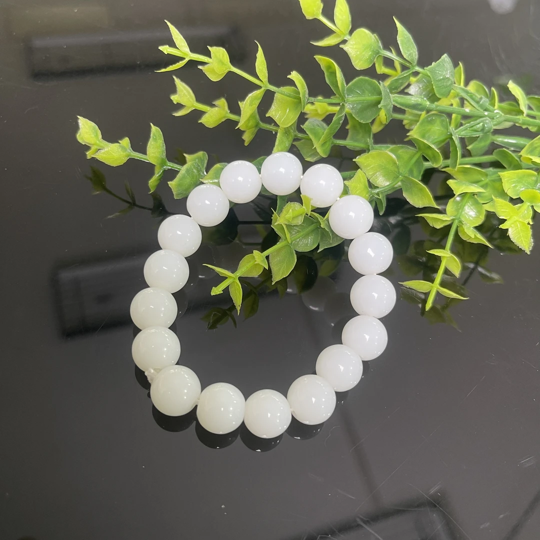 羊脂白色手串手链保平安卡12