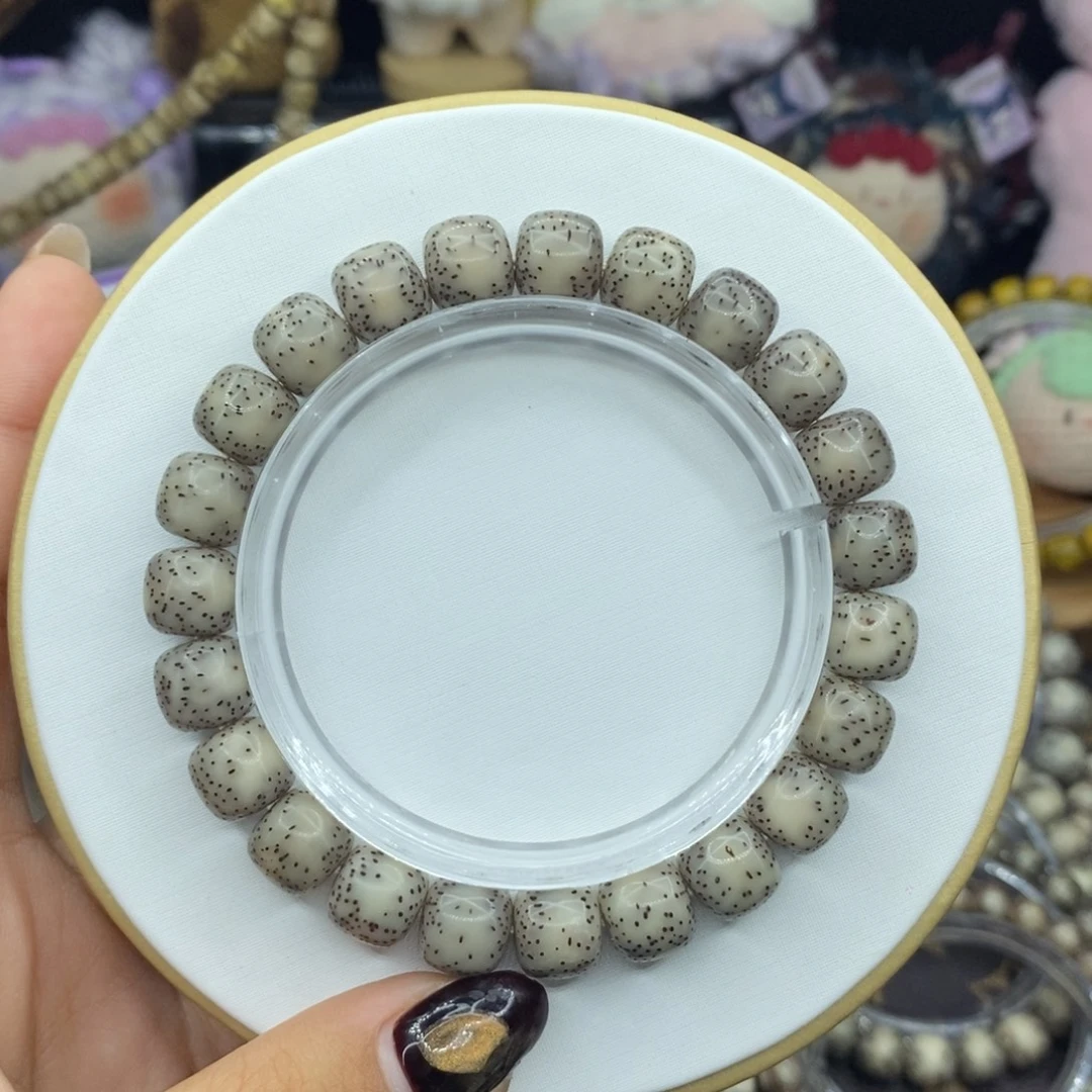 星月菩提手串灰冰侧留白10✖️9