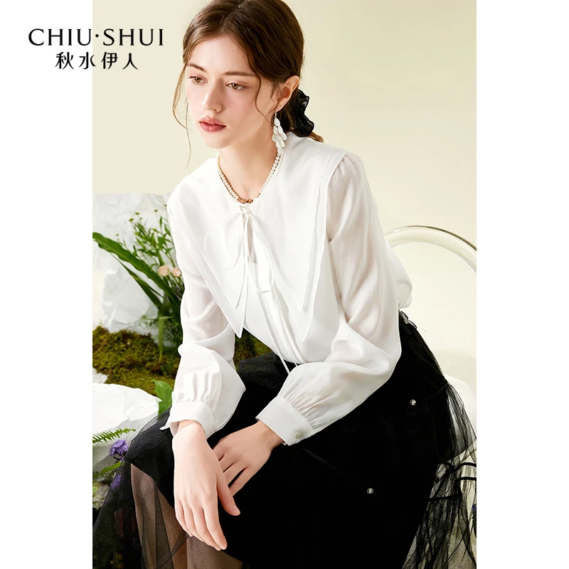 【陈大可专属】秋水伊人宽松直筒莱赛尔衬衫2024年春季新款女上衣62