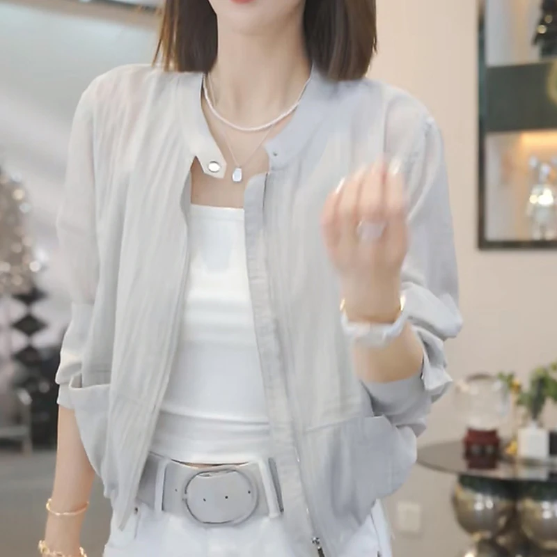 短款户外防晒衣外套女2025夏季新款时尚气质休闲薄防晒服大码上衣