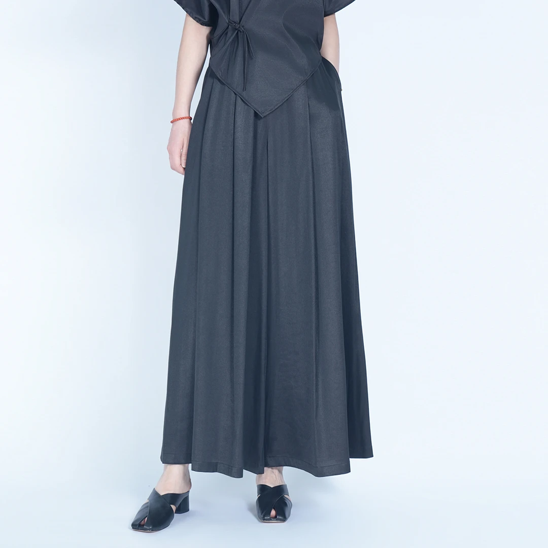 国风桑蚕丝百搭时尚气质优雅阔腿裤WB2524013