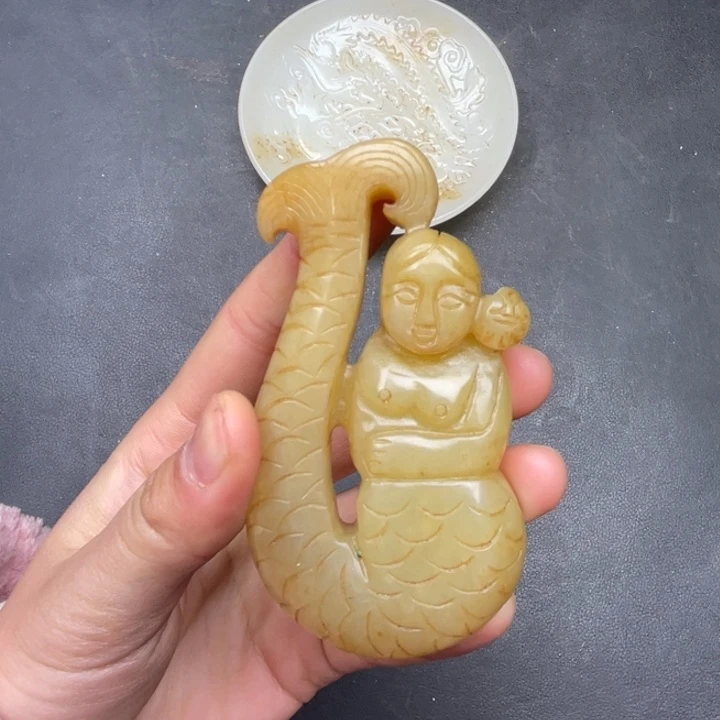 白玉菩提吊坠摆件