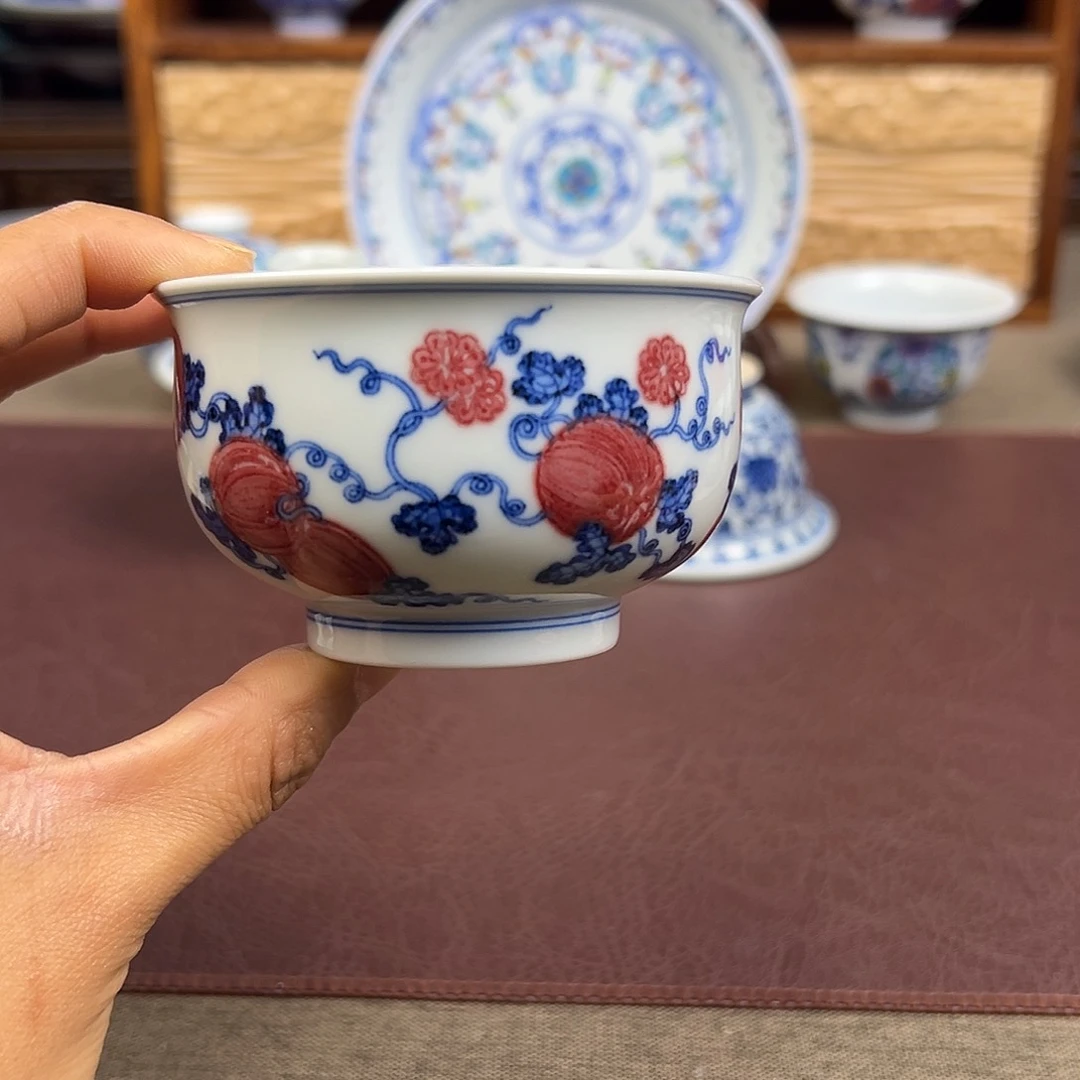 杯子景德镇西瓜炉式杯