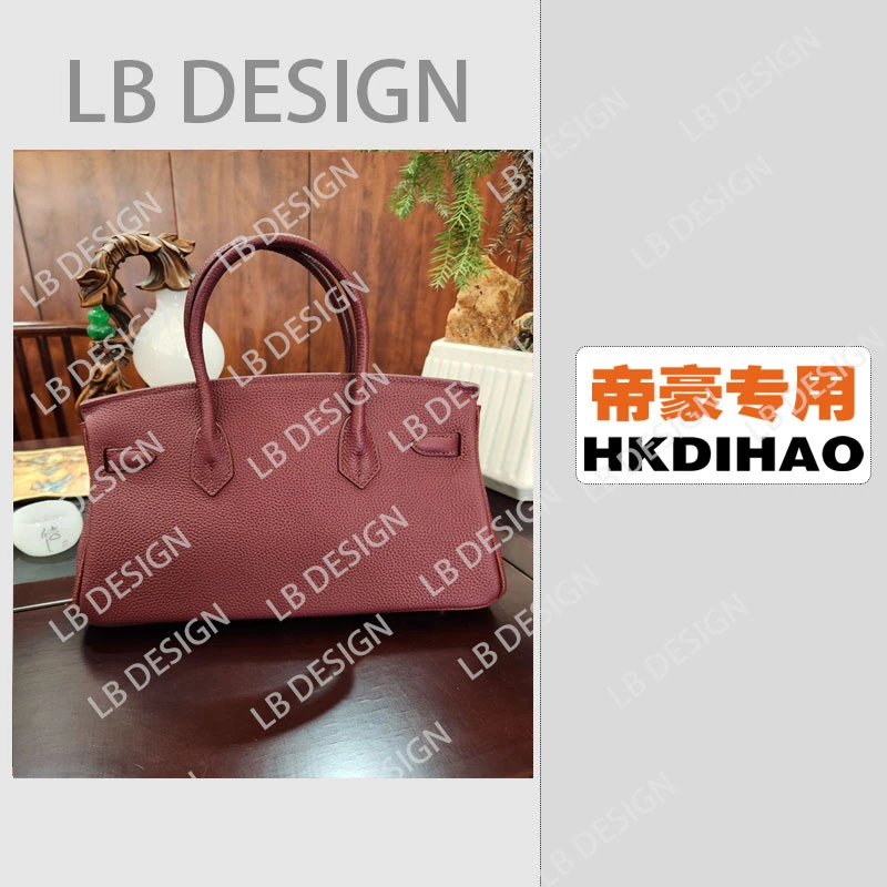 DESIGN【韩横版BK29安克拉红30CM】手工打造真皮高端定制女士包