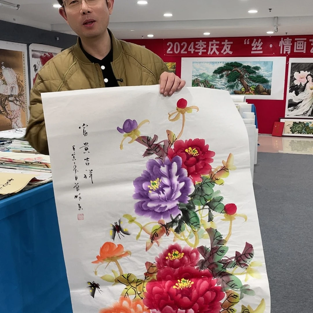 国画今天上午国画作品展示