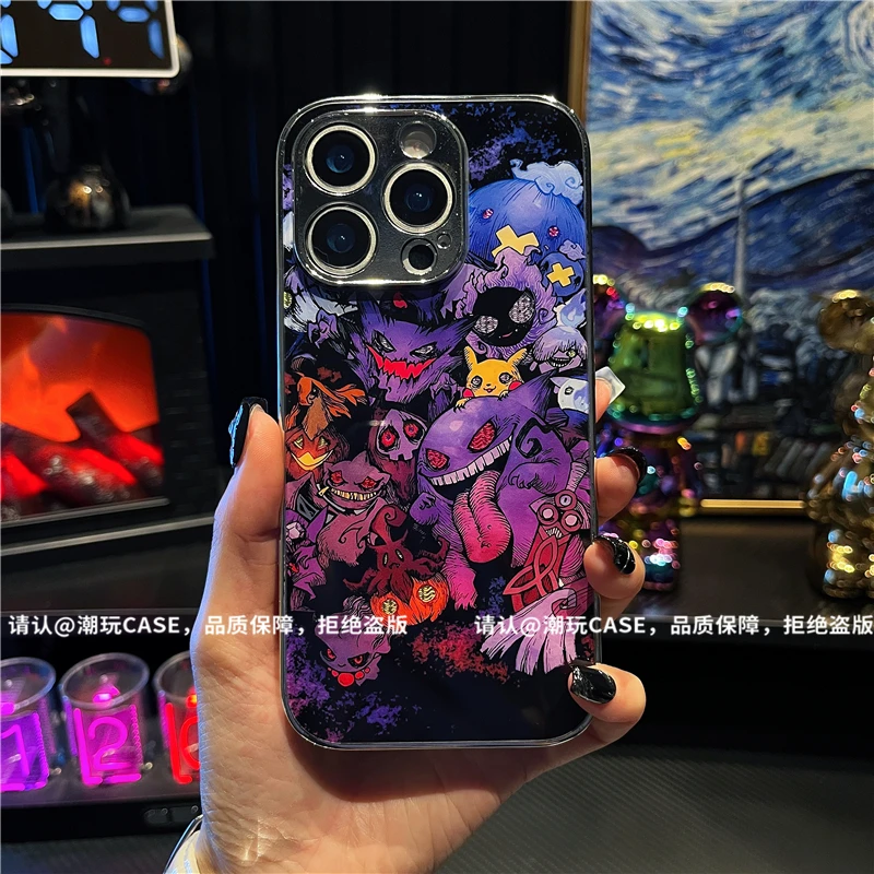 电镀鎏金玻璃壳适用苹果iPhone16/华为荣耀/OPPO/VIVO/小米手机壳