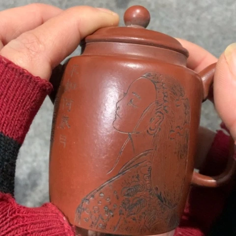 用***6茶壶紫砂陶瓷摆件爱好者摆件