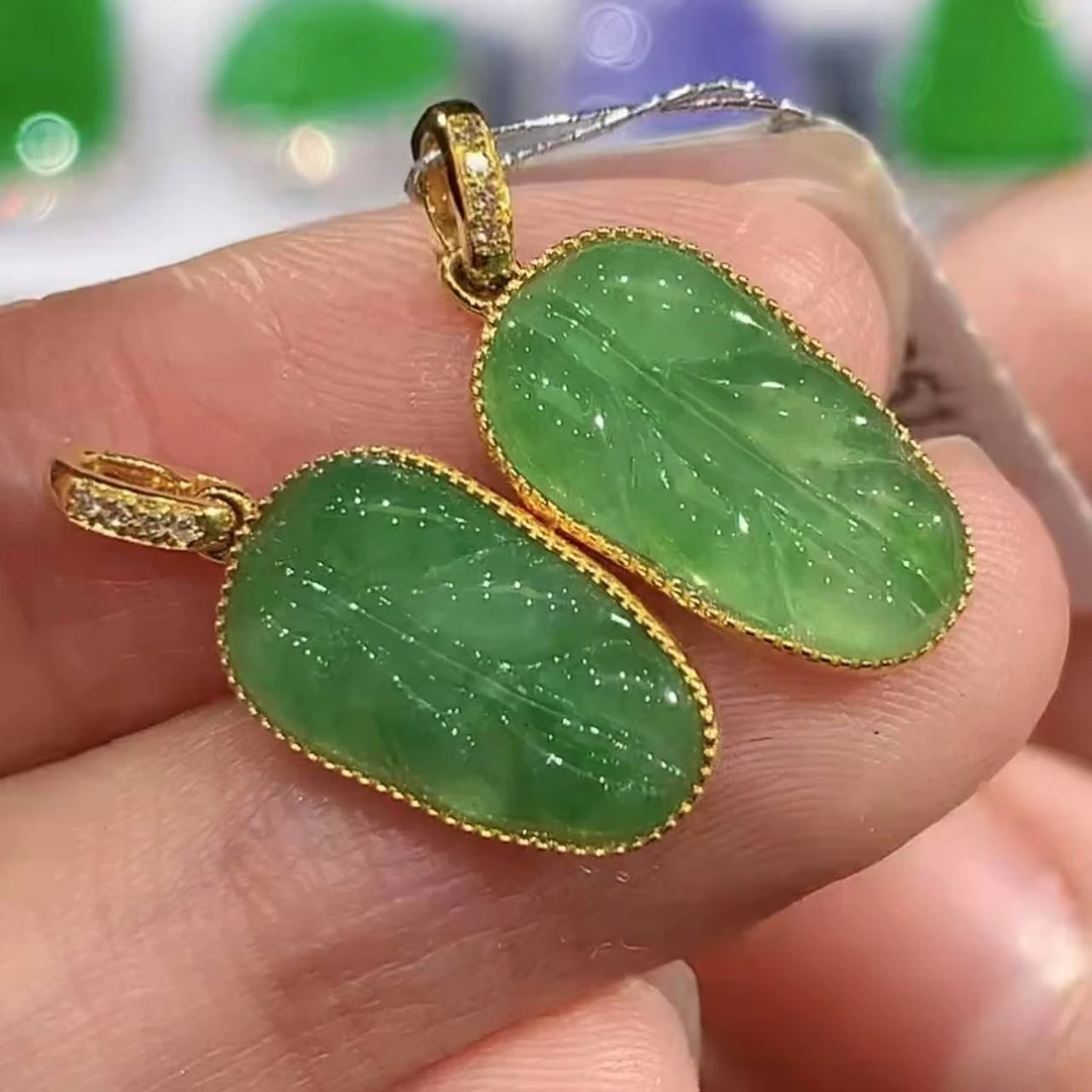 翡翠 18K 缅甸A货翡翠吊坠 L1471 多样性发其一