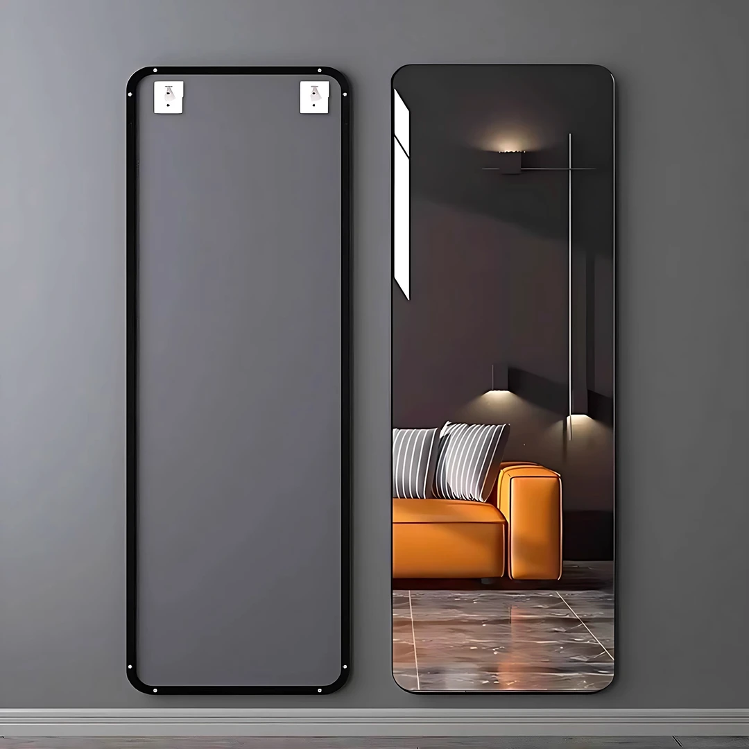 免打孔全身镜子贴墙自粘家用落地镜玄关壁挂试衣镜卧室挂墙穿衣镜