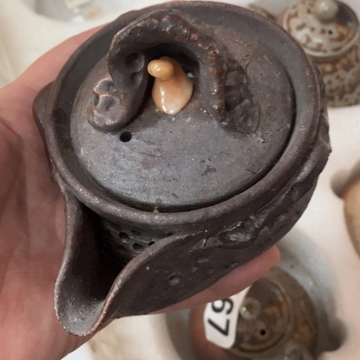 柴烧杯子与宝瓶大放漏