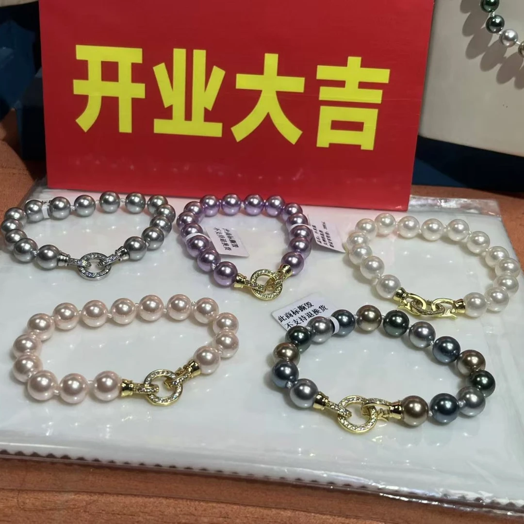 【设计款】正圆强光转盘扣10mm时尚百搭气质手链