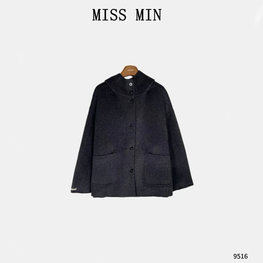 MISS MIN【揽星】短款毛呢外套清冷系衣服气质百搭显瘦大衣 9516