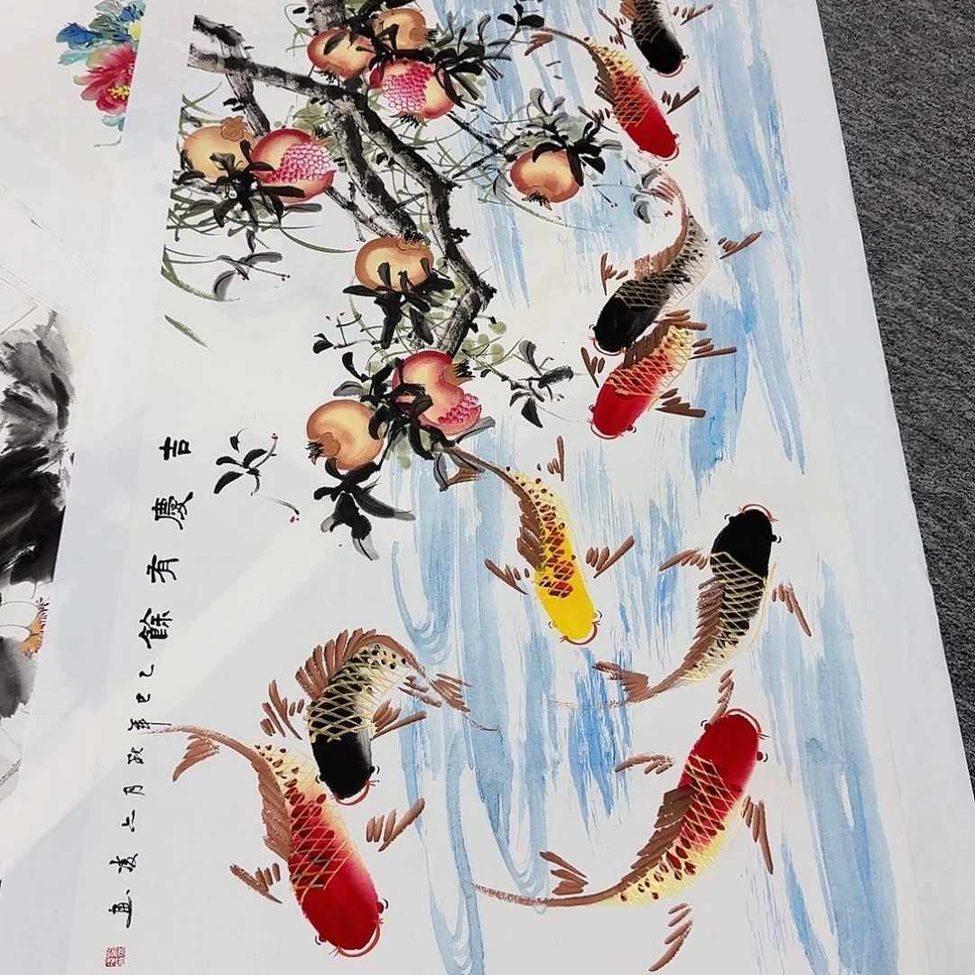 国画纯手绘山水花鸟