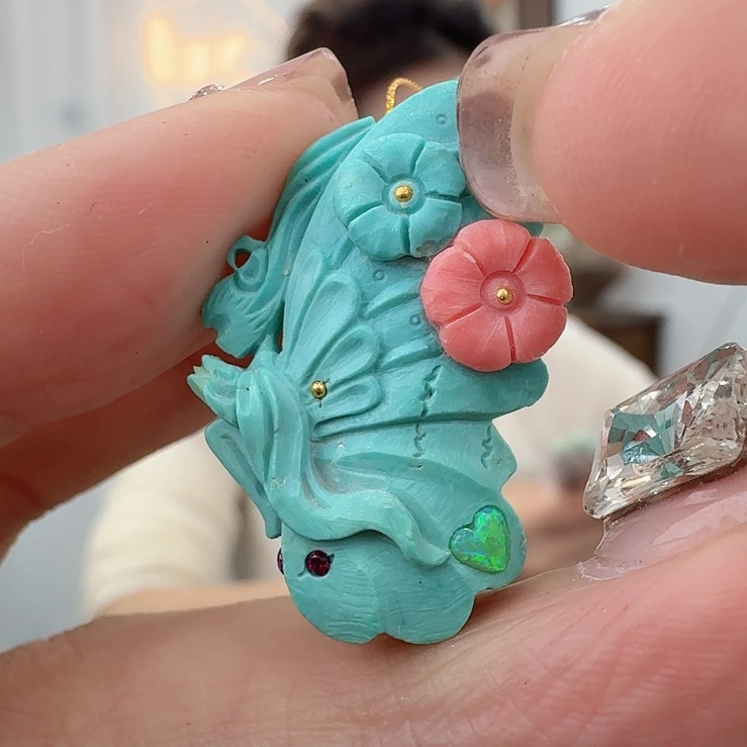 绿松石未镶嵌珠宝半成品