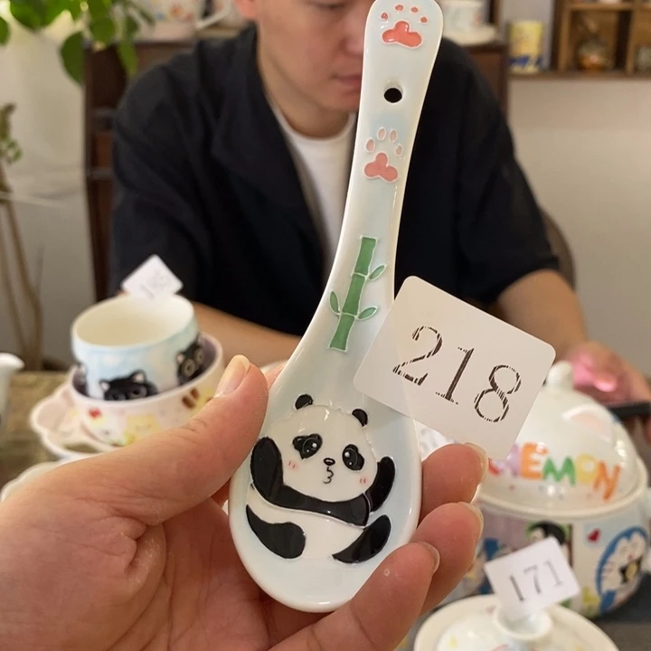 瓷片景德镇釉下彩手绘