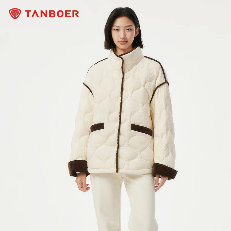 【坦博尔】坦博尔轻薄款立领撞色羽绒服TBF330230Z【D】