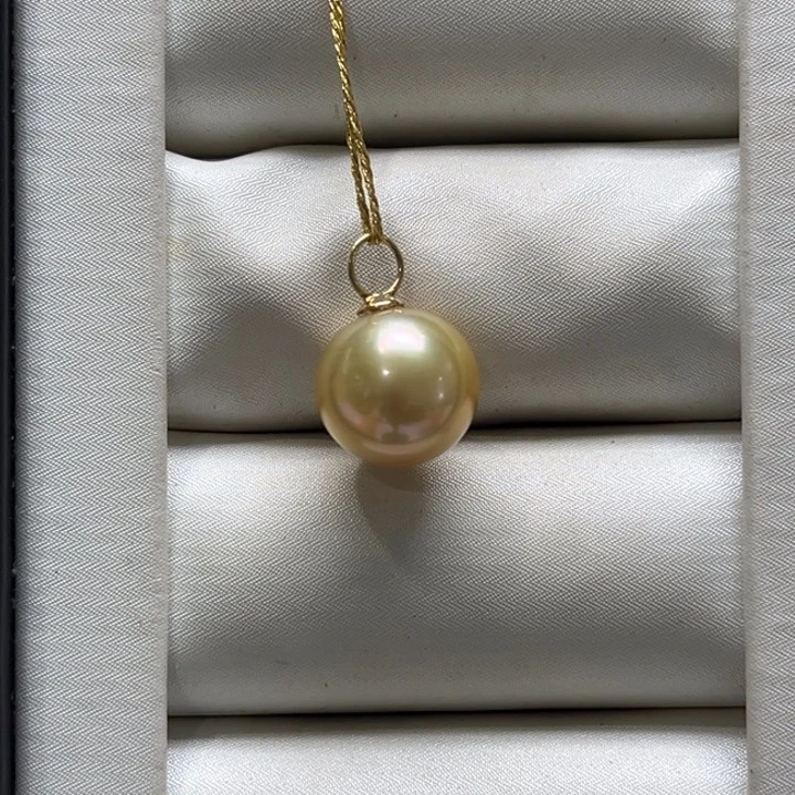 18K金镶嵌吊坠(不含链)海水珍珠11-12mm81号