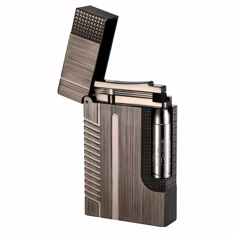 法国都柏特朗声打火机 007子弹头创意打火机黄铜侧滑一体朗声正品