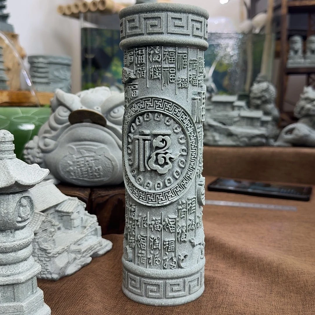 石材青砂石天福柱