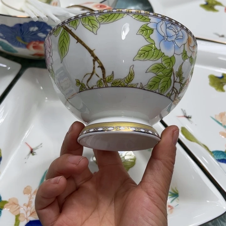 骨瓷琴瑟和鸣碗六个4.5寸